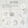1Roll Flower Supplies PET  Adhesives Decorative Tape Winter Branches Handbook DIY Material Loop Stickers Scrapbook cut 60mm*2m 5