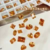 Maillard Brown Crystal Geometric Rhinestones Heart Snowflake Tip Bottom Zircon Pile Drill Nail Art Decoration Manicure Accessory 2