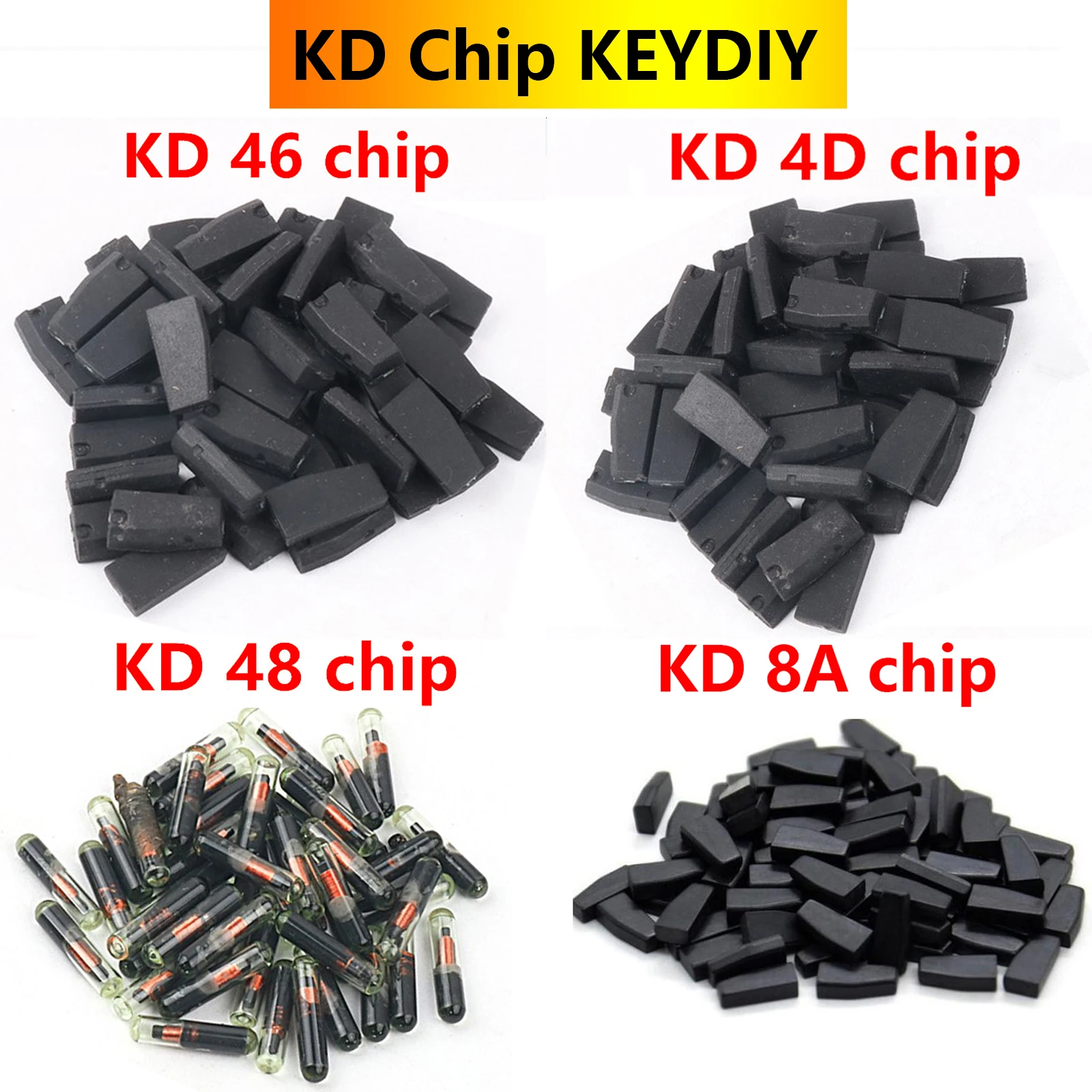 10/20pcs Auto KD Transponder Chip KD ID4C/4D ID46 KD-4D KD-46 KD-48 KD-8A 4C 4D 46 48 8A Copy Chip for KEYDIY KD-X2