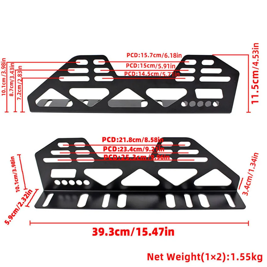 Staffe di montaggio regolabili per sedile Sim Racing