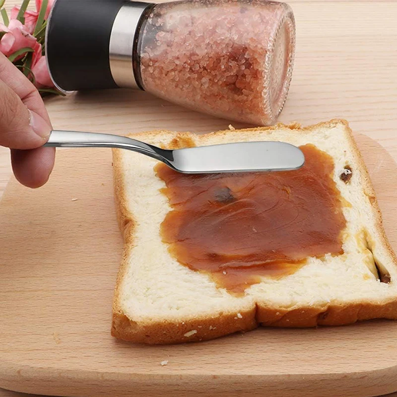 Butter Knifes Stainless Steel Cheese Cutter Knifes Long Handle Bread Jam Spreaders Cream Toast Cutlery Kitchen Gadgets 5/1Pcs butter knife,cheese knife