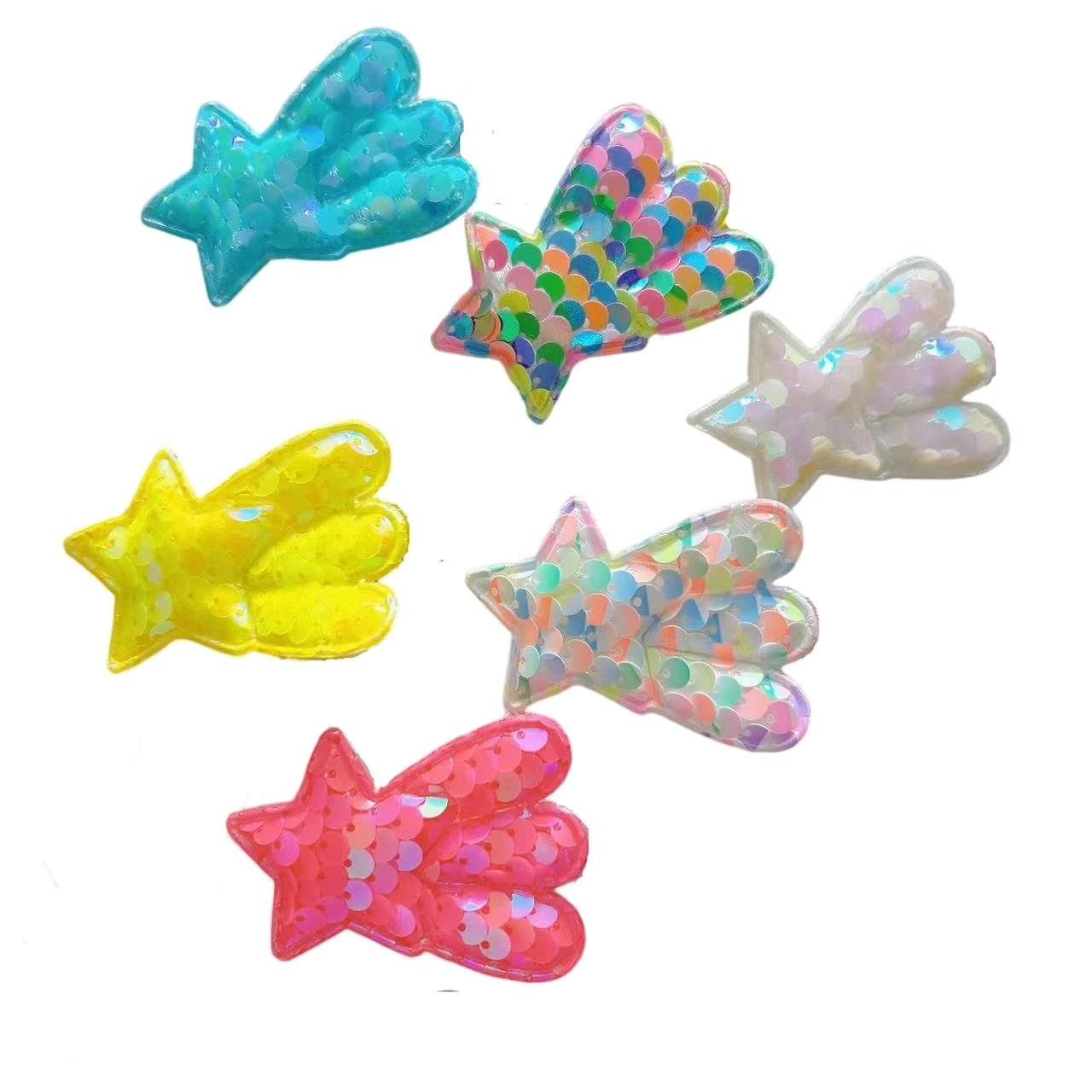 

2PCS Princess Sequin Pentagram Rainbow Lovely Girls Hairpins Children Headwear Hairgrip Hair Clips Barrettes Hair Accessories