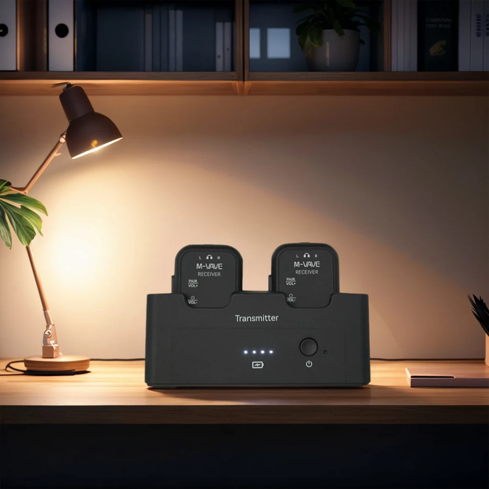 2.4G 무선 스테레오 송수신기 시스템 오디오 송수신기 세트 (스튜디오 밴드 리허설, 라이브 공연용)