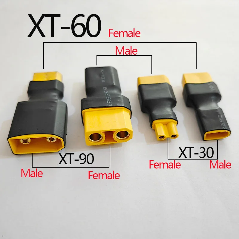 1PC XT60 어댑터 DC5.5*2.5/2.1mm Type-c XT90 XT30 모델 비행기 EC5에 적합 야외 에너지 저장 전원 어댑터 변환기