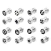 Stainless Steel Barbell Dumbbell Studs Earrings For Men Women Punk Gothic Pattern Earrings Fashion Piercing Jewelry Wholesale 1