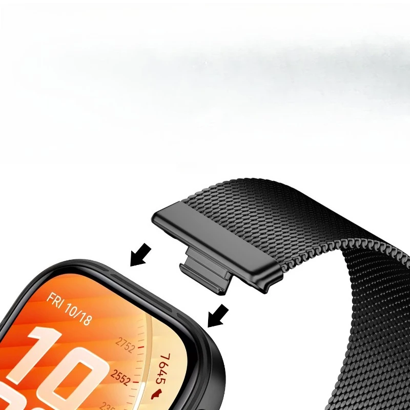 Elegant Metal Milanese Loop Strap - Magnetic Lightweight Bracelet Replacement Band