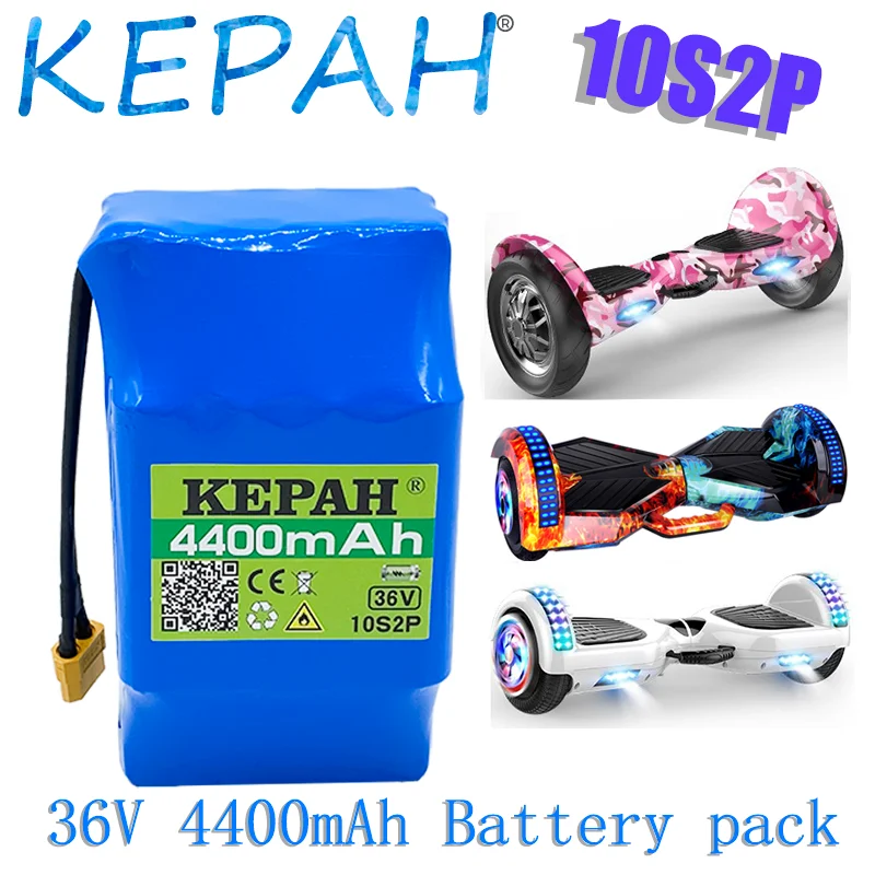 

Skateboard electric bicycle actual capacity 10s2p 36V 4400mAh 450W 18650 lithium ion battery pack 42V 36V XT60 SM 2P