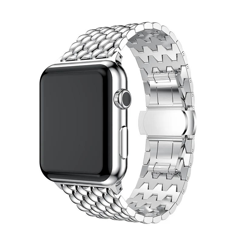รูปสินค้า สร้อยข้อมือสแตนเลสสำหรับ Apple Watch หลายขนาด