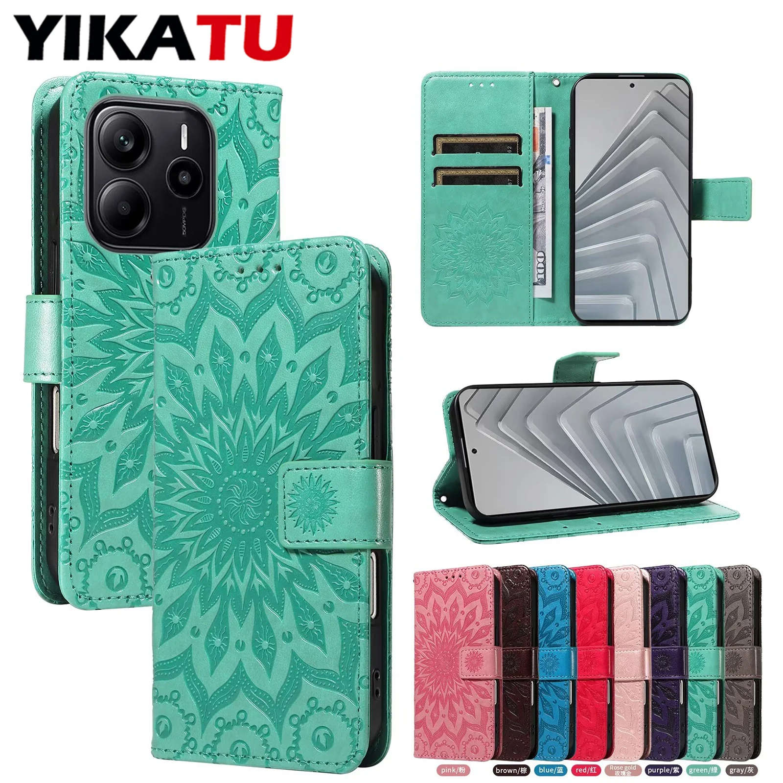Magnetic Flip Wallet Leather Case - Premium Protective Cover