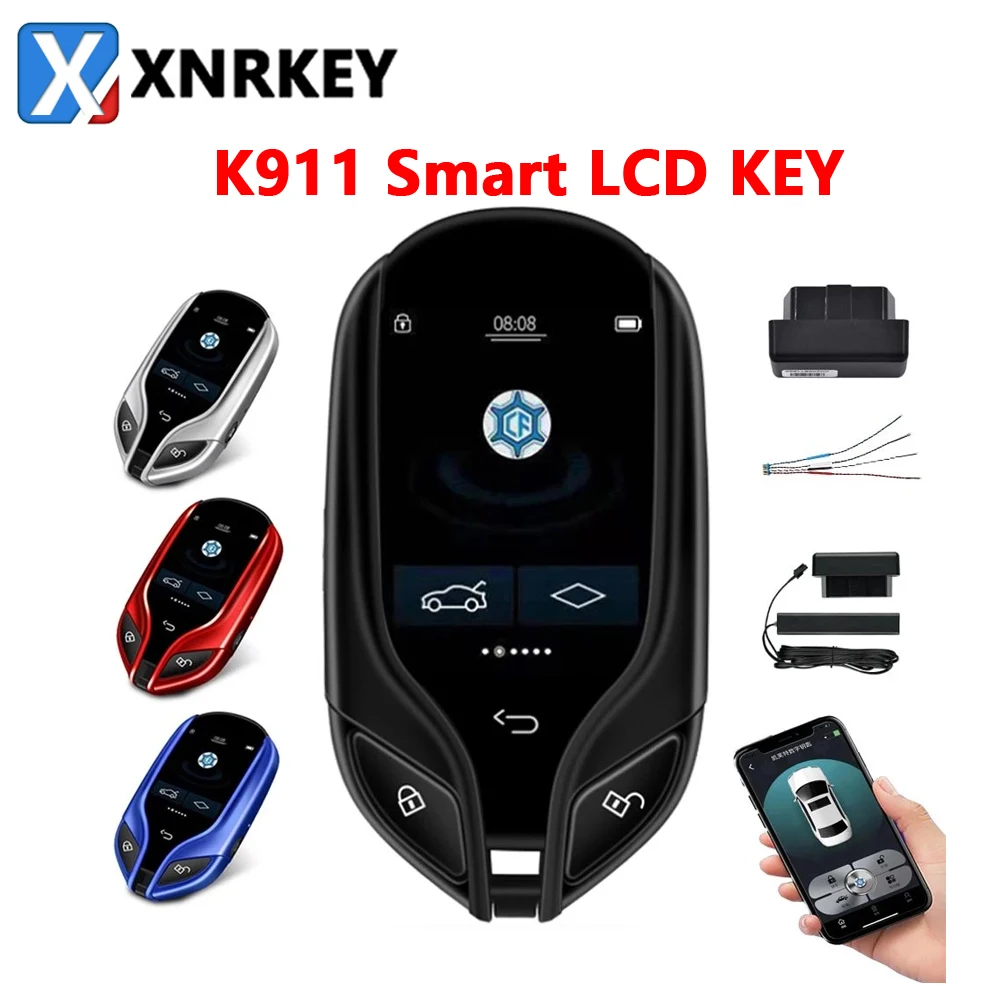 XNRKEY New for Maserati K911 LCD Car Remote Smart Key Work with Mobile Phone PKE Keyless Entry System for All Keyless Entry Cars