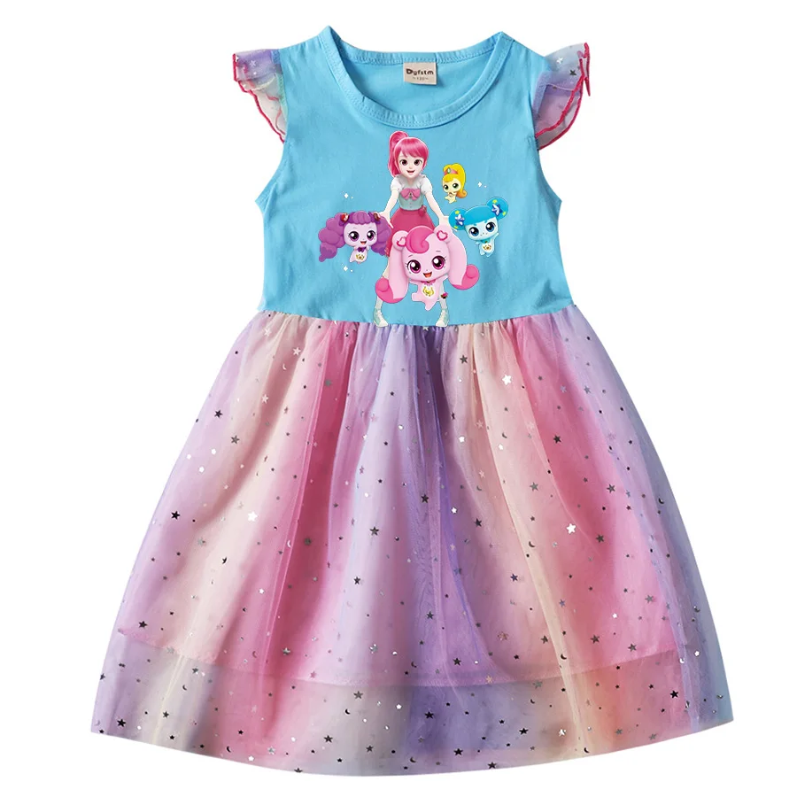 

Catch Teenieping Heart's ping Toddler Girl Party Dress for Kids Girl Cotton Baby Kids Short Sleeve Dresses Elegant Vestdios