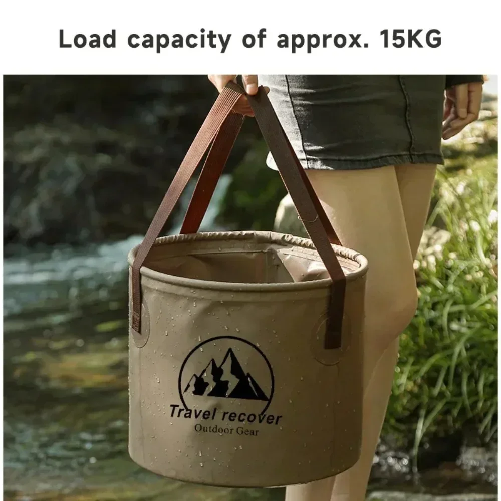5L-20L Folding Bucket Waterproof Foldable Water Sink Bucket Portable Travel Foldable Basin Camping Hiking Fishing Storage Bucket