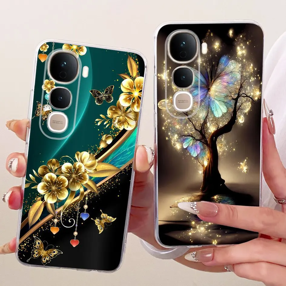 Transparent Silicone Slim Phone Case with Fashionable Floral Design