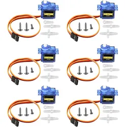 6-Pack Micro Servo Motor Kit with Plastic Gears (6PCs)
