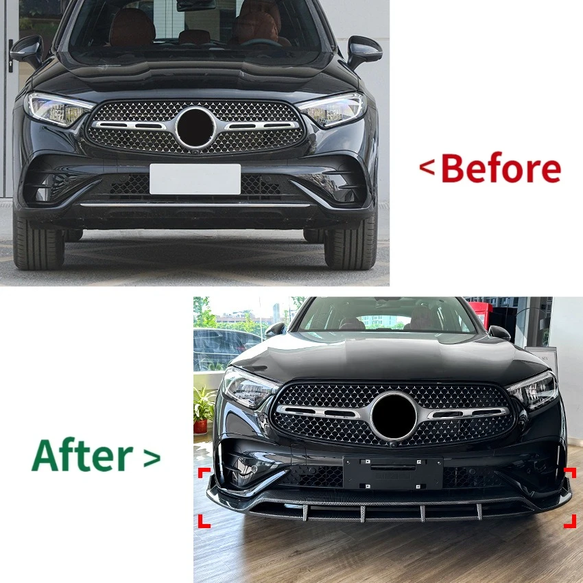 메르세데스 벤츠 GLC 클래스 X254 GLC260 GLC300 AMG 2023 2024 2025 자동차 앞 범퍼 립 스플리터 디퓨저 키트 스포일러 가드