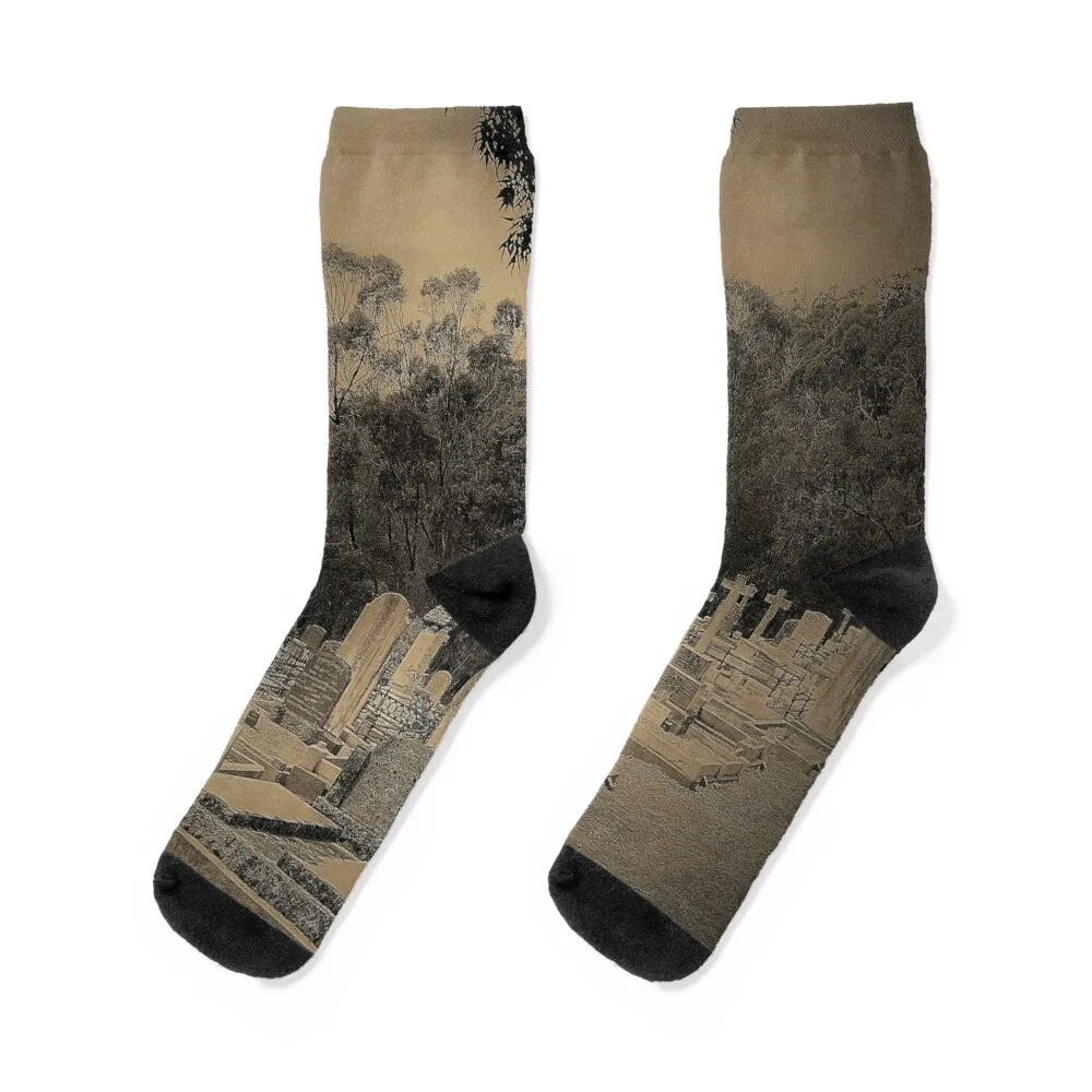 

Country Cemetery Socks Stockings compression heated Boy Child Socks Women's