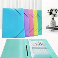 1Pc/5pcs A4 Office Project Binder with Elastic Closure - Large Capacity, Elastic Cord File Bag, Drawstring Document Pouch, 5