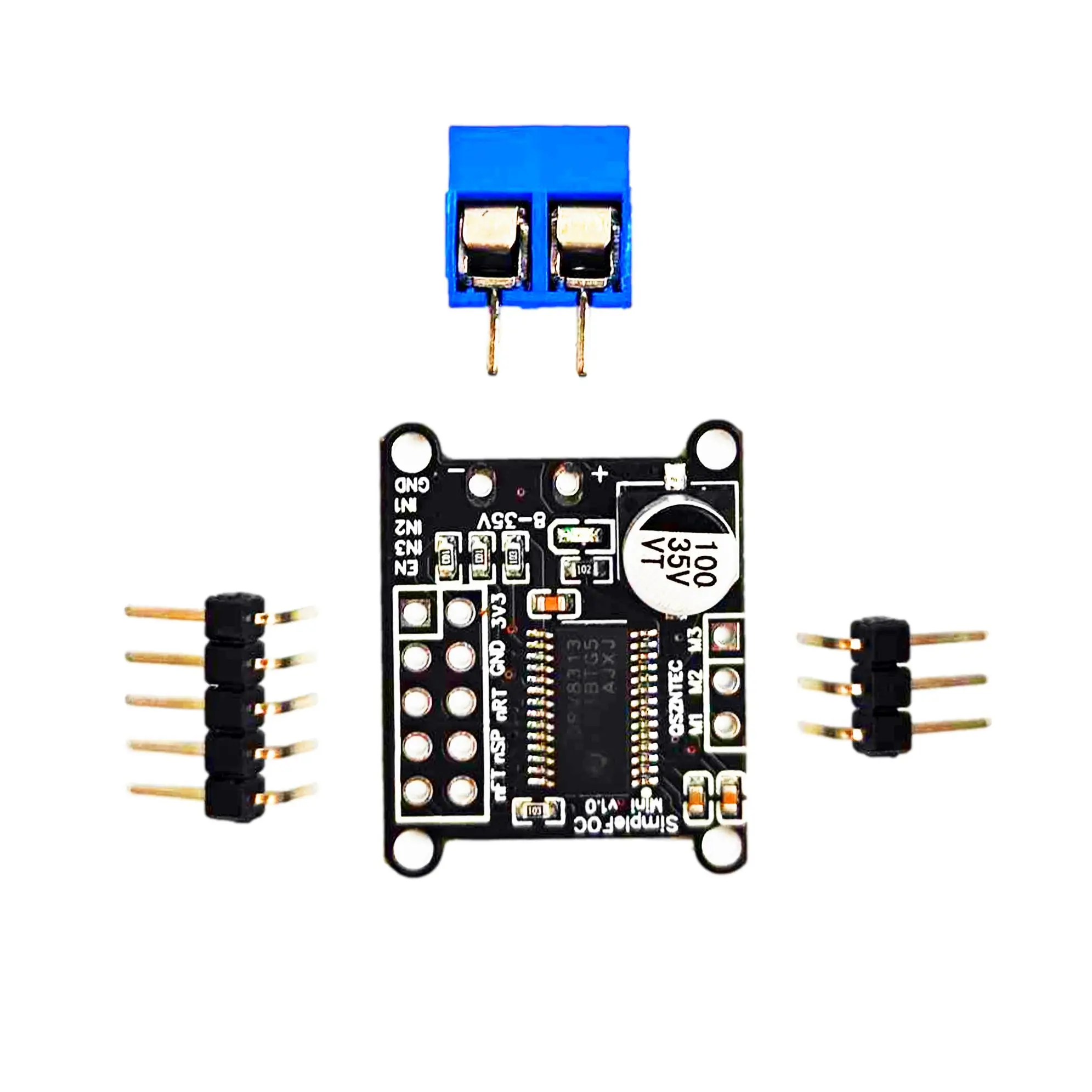 

Simple FOC Mini v1.0 DRV8313 DC Brushless Motor Driver Board FOC Control Driver SVPWM Control DC 8-30V module