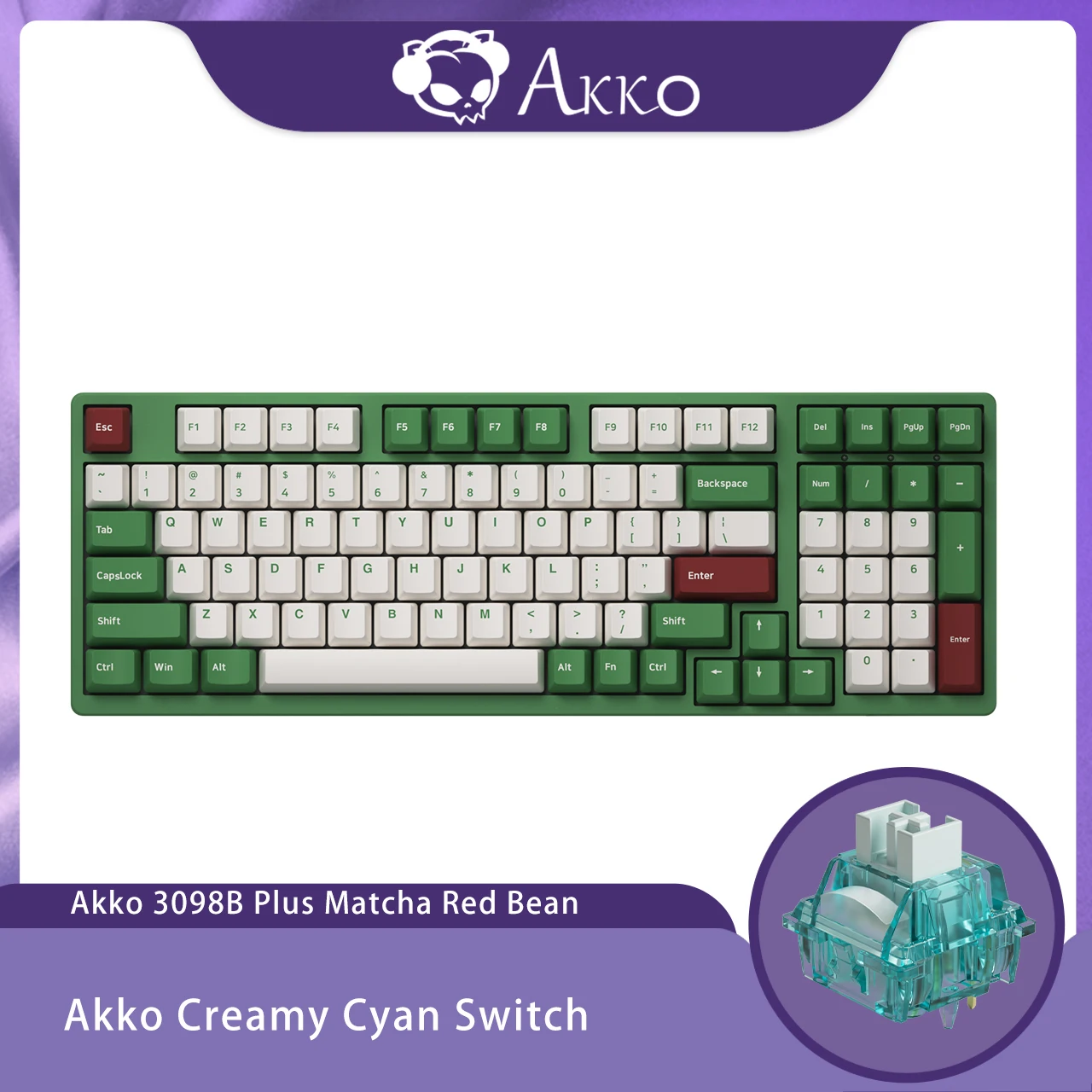Akko 3098B Plus Matcha Red Bean Mechanical Keyboard Hot Swap RGB