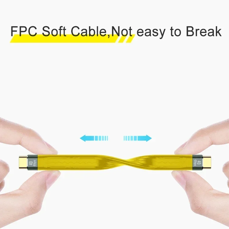 맥북용 고속 충전 어댑터 커넥터, 100W 5A USB C to C타입 케이블, USB 4.0, 썬더볼트 3, 40Gbps 데이터 케이블