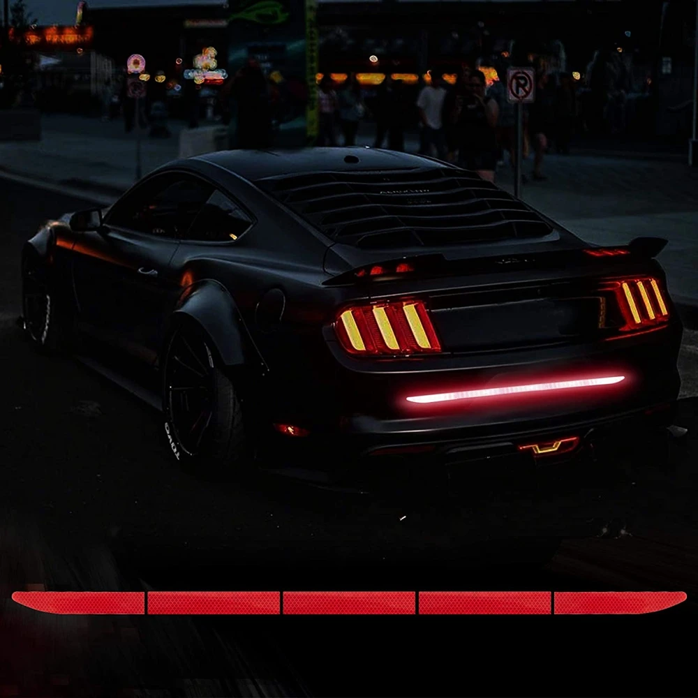

90cm Reflective Stripe Stickers High-Intensity Night Visibility Reflective Decal Waterproof Self Adhesive for Car Trunk
