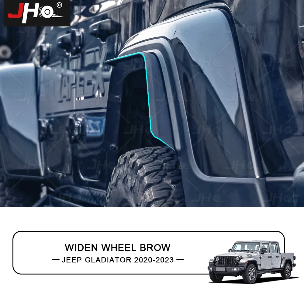 JHOOffroadFrontandRearFlatFenderFlaresExtensionkitFitFor