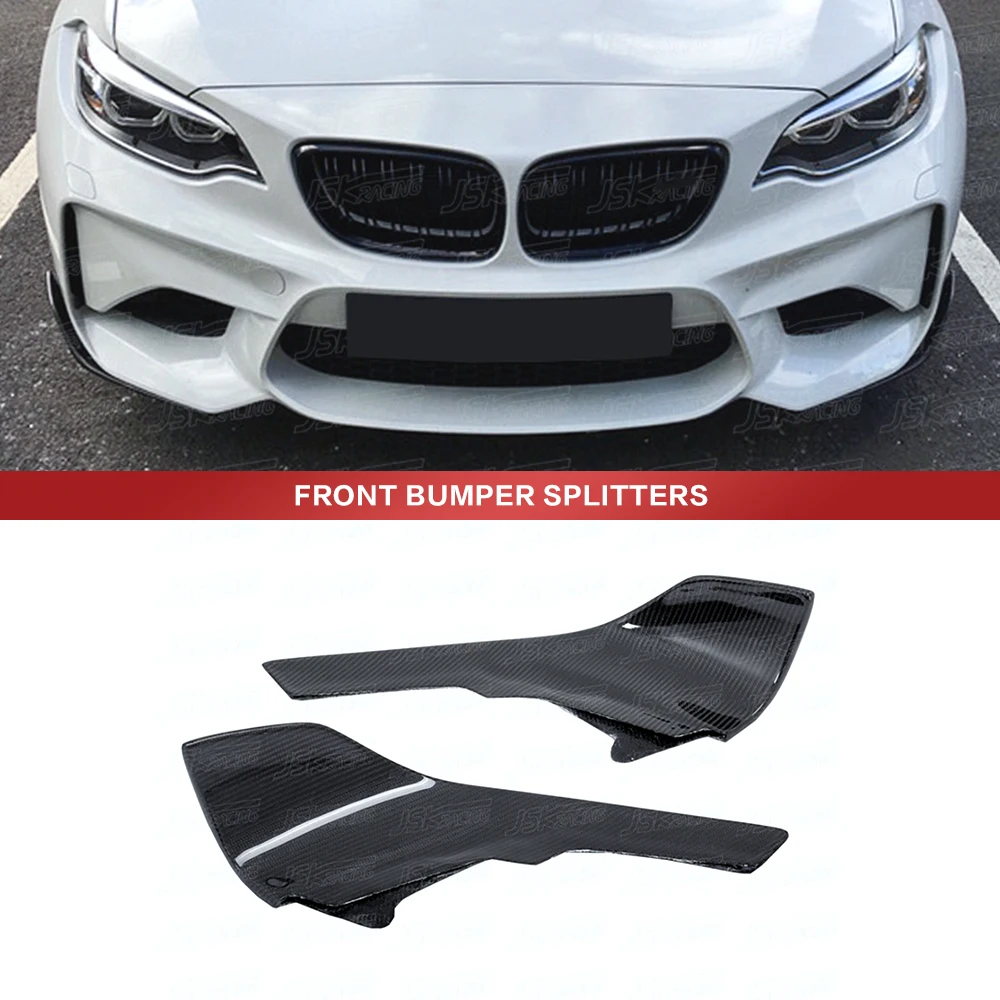 

M Style Real Carbon Fiber Front Bumper Splitters For Bmw 2 Series F87 M2 2016-2018