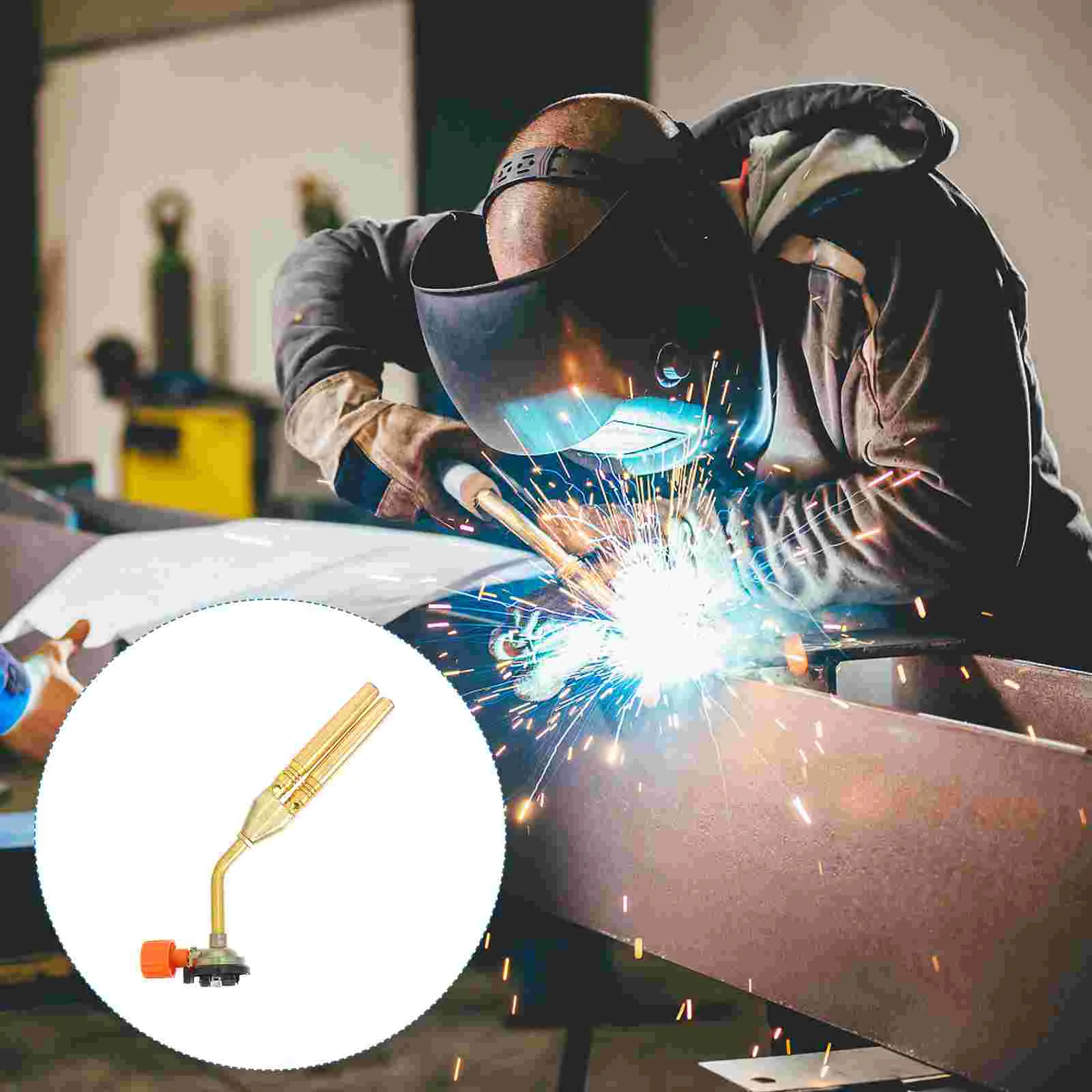 

Picnic Baking Portable Torch Lighterschen Cell Phone Outdoor Bbq Twin Brazing Gas Metal Camping Tool Blow