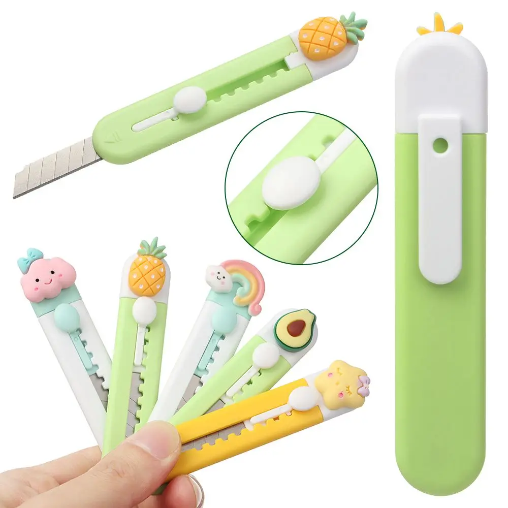 1pc Cute Girly Cartoon Knife Alloy Mini Portalble Utility Cat Paw Knife Letter Envelope Opener Paper Cutter School Office Supply
