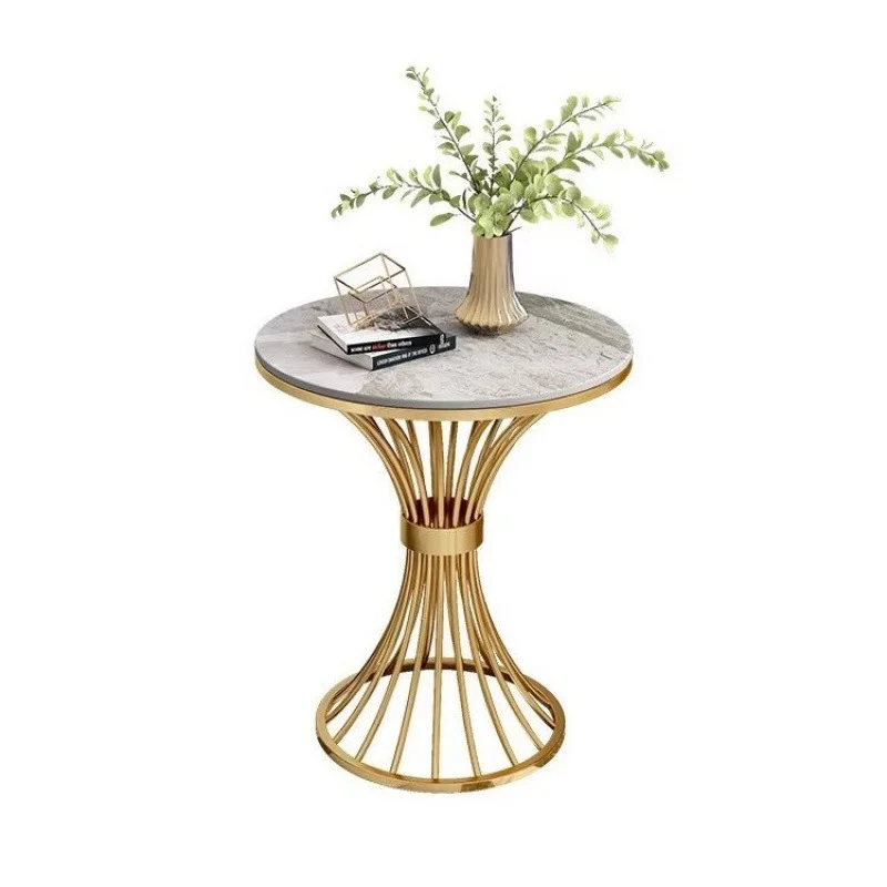 Gold Nordic Marble round side table living room sofa corner tables Business reception coffee table negotiating Luxury furniture