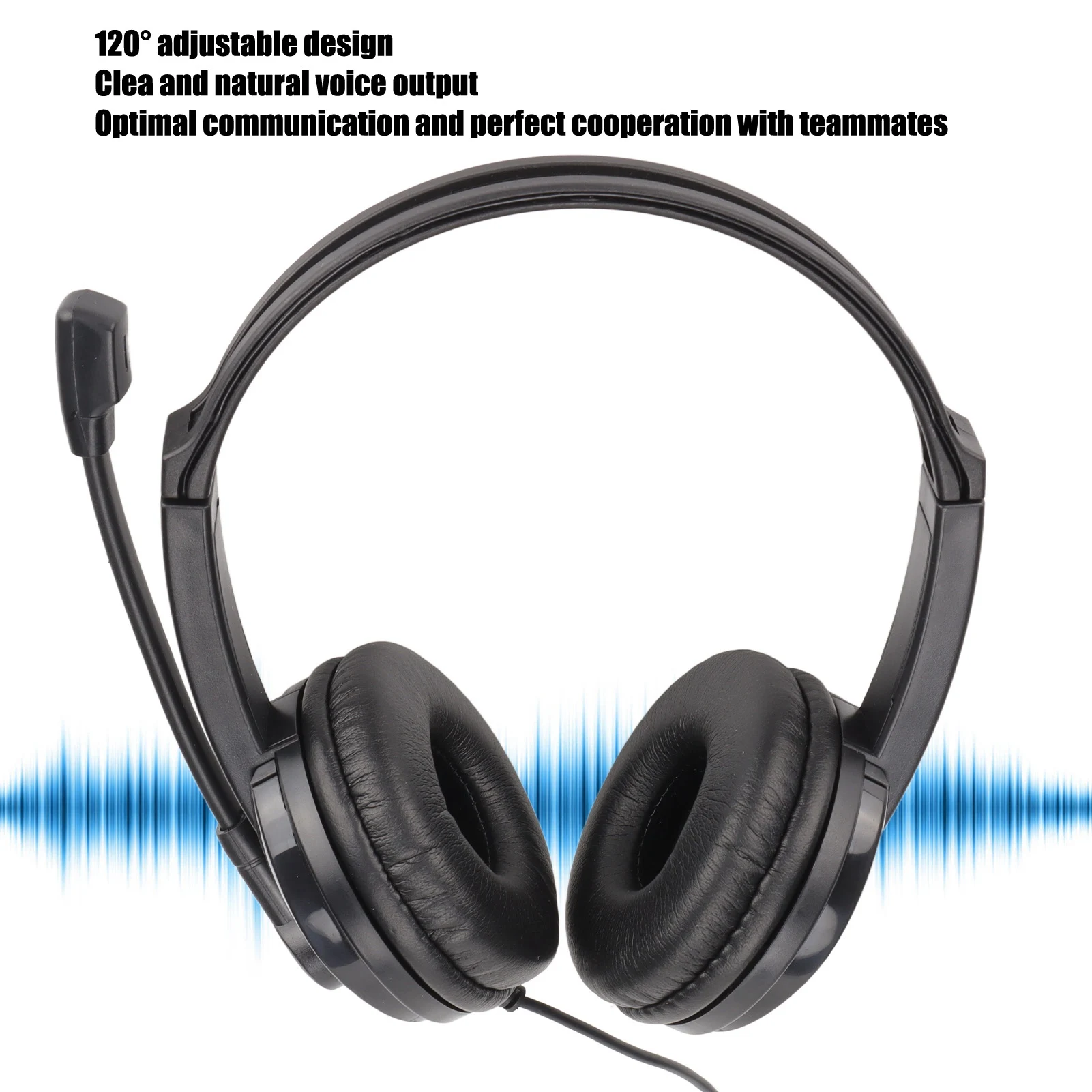 PC‑3033 Gaming Headset Soft Earmuffs Multifunctional 3.5mm Surround Stereo Gaming Headphones for PC Laptop Headphones