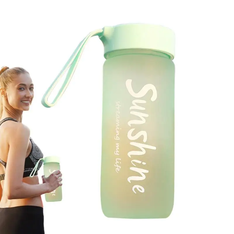 

Портативная бутылка для воды 600 мл, матовая Герметичная Бутылка Для Воды, лучший выбор, портативная вместительная бутылка для воды для езды на велосипеде и бега