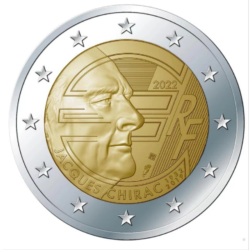 Il Presidente Francese Del 90 ° Anniversario Di James Sirak Nel 2022 Moneta Commemorativa Bicolore Da 2 Euro