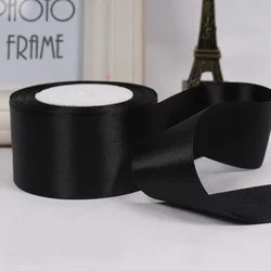 Pink Satin Ribbon for Festive Gift Wrapping and DIY Crafts (Black)