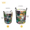 Custom Anime Game Mine C-Crafts Cartoon Laundry Basket Collapsible Baby Hamper for Nursery Toys Organizer Storage Bins 6