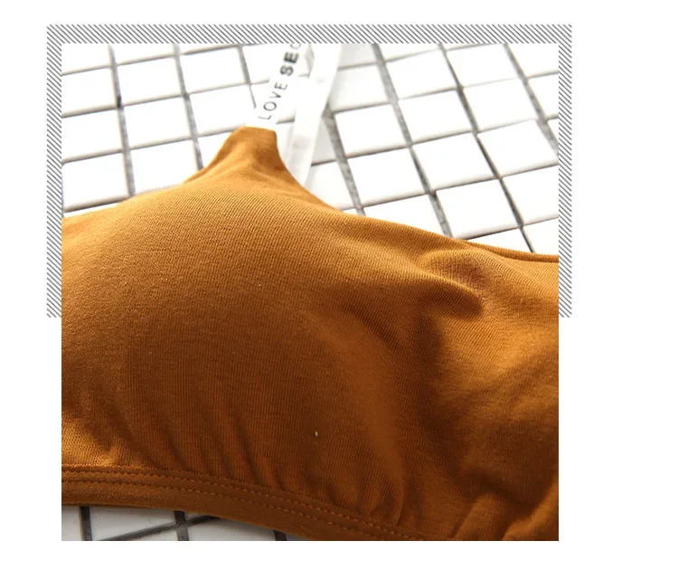 New Sexy Seamless Detachable Padded Sling Cotton Bra Casual Letter Printing Bra Fitness Breathable Ladies Bra