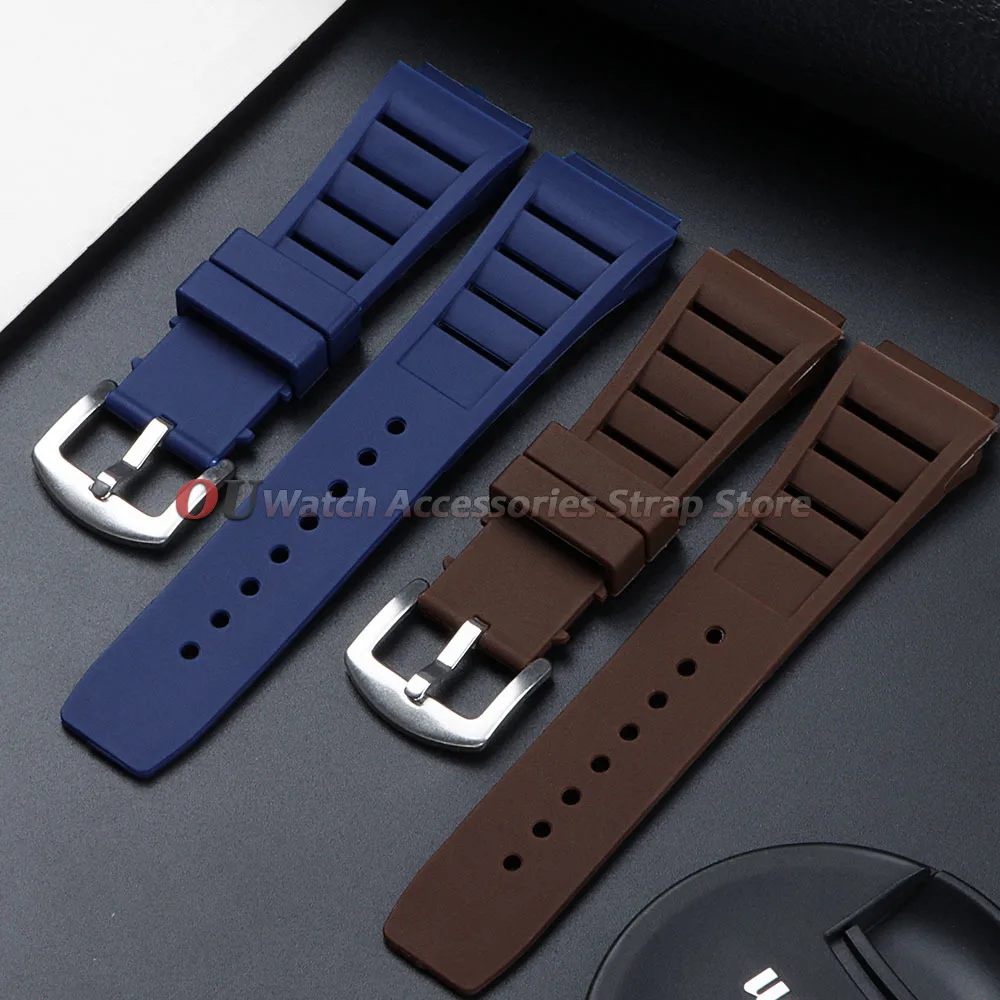 Durable Waterproof Silicone Sports Watch Strap - Versatile Rubber Bracelet