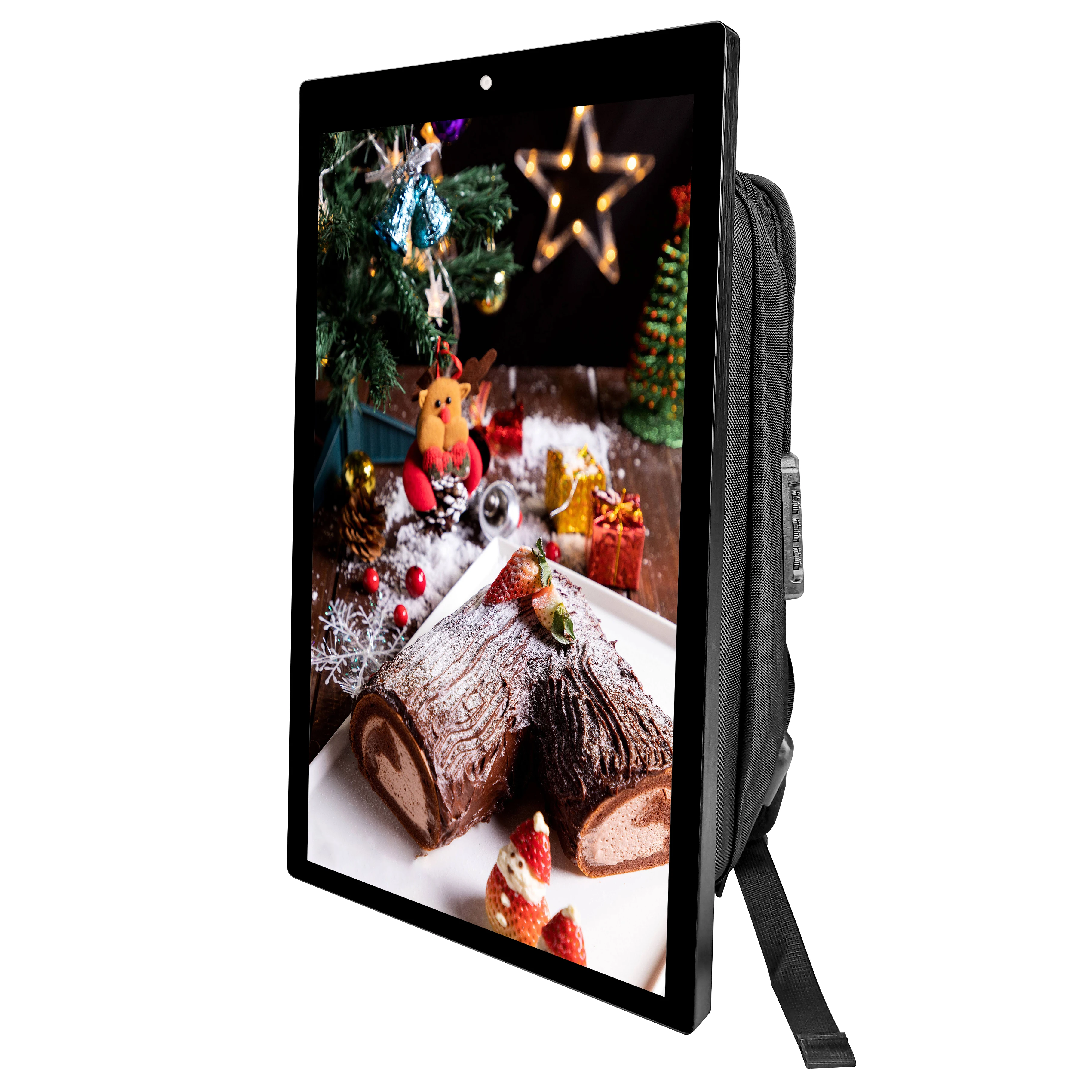 

Outdoor Backpack Advertising Player Android System 21.5 Inch Walking Billboard with Camera High Definition Fast Delivery