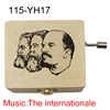 Wooden The Internationale hand Music Box Musical Box Gift For father mother family friends grandfather new year birthday gift 1