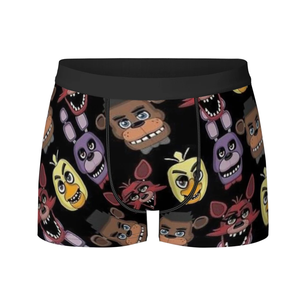 thumbnail image 1 of Calzoncillos tipo bóxer elásticos de seda de leche transpirables con estampado de dibujos animados de Five Nights at Freddy's en 3D, 1 of 5