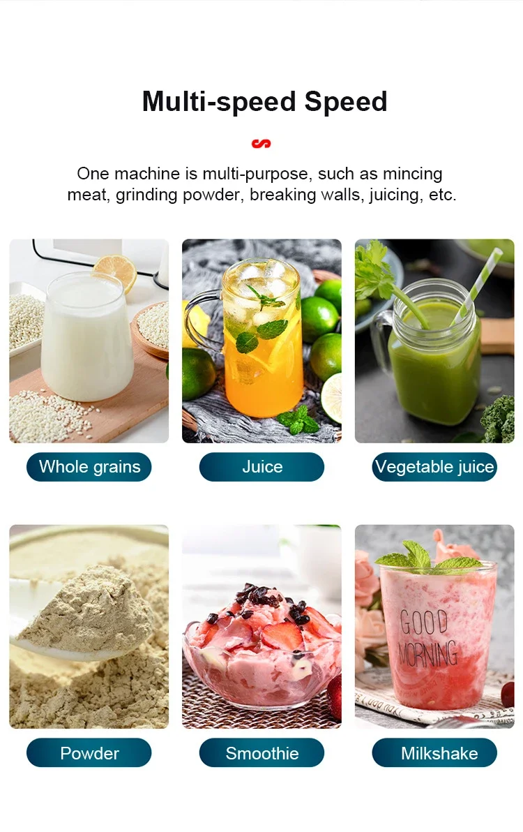 Description Picture 6 of itemHigh Power Food Processor 2000W Stationary Blender Heavy Duty Commercial Mixer Ice Smoothies Appliances for Kitchen