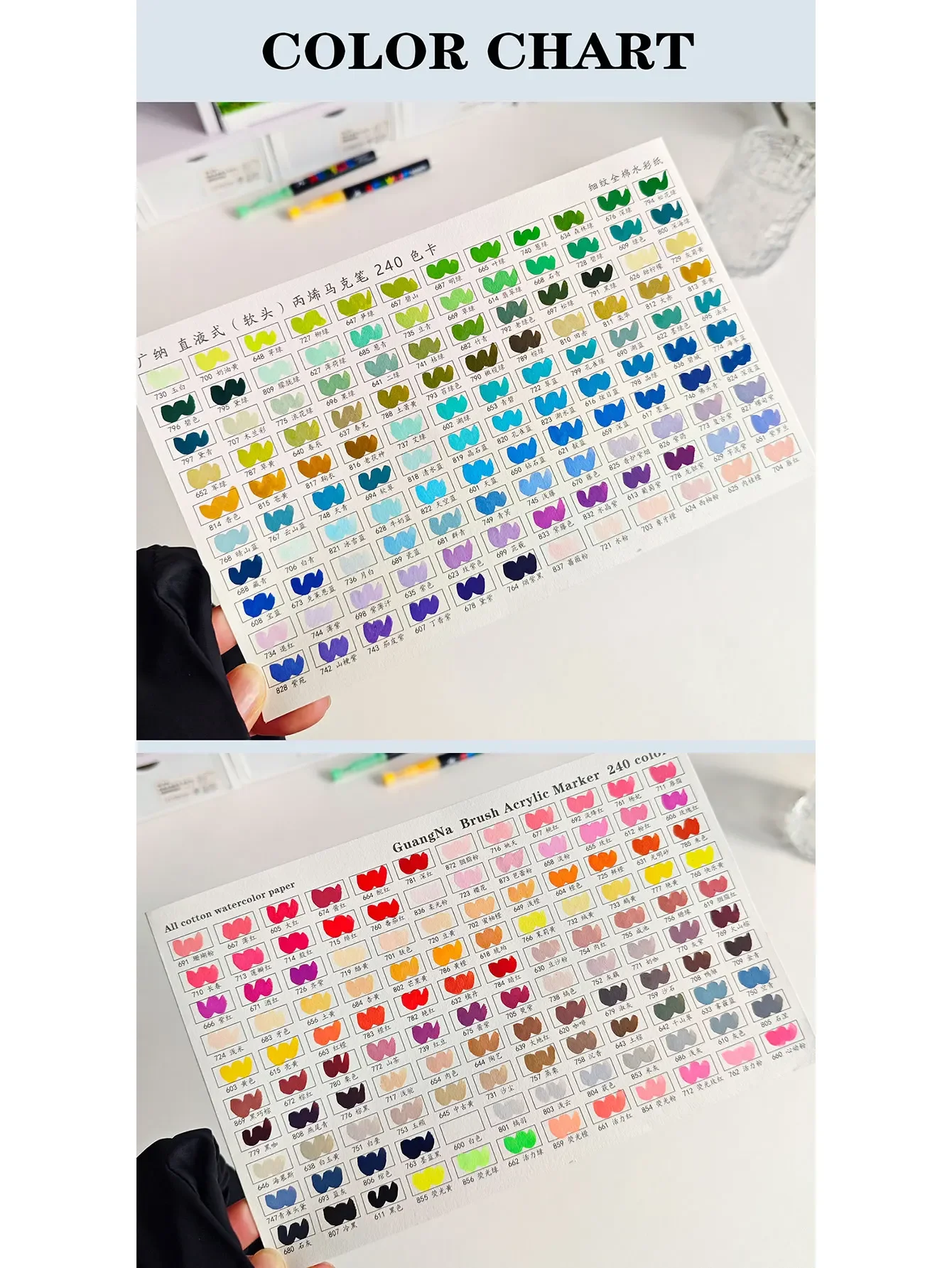 168/240 색상 직접 액체 마커 펜 세트, DIY 손으로 그린, 낙서 페인트 아트 아크릴 페인트 펜, 아티스트/학생에게 적합