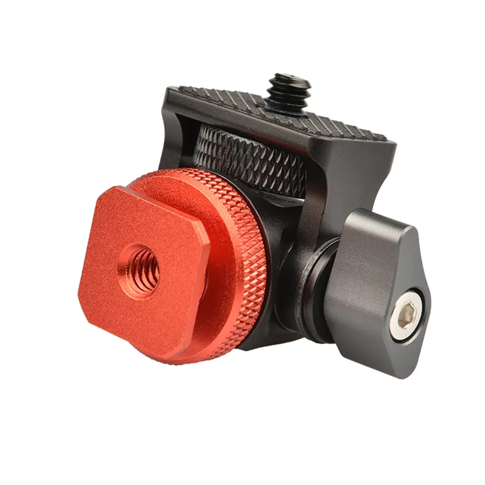 On Camera 4 Cold Shoe Monor Mount quattro adattatore per scarpe fredde Magic Arm Flash Vlog Video Fill Light microfono Extension Mount Head  44
