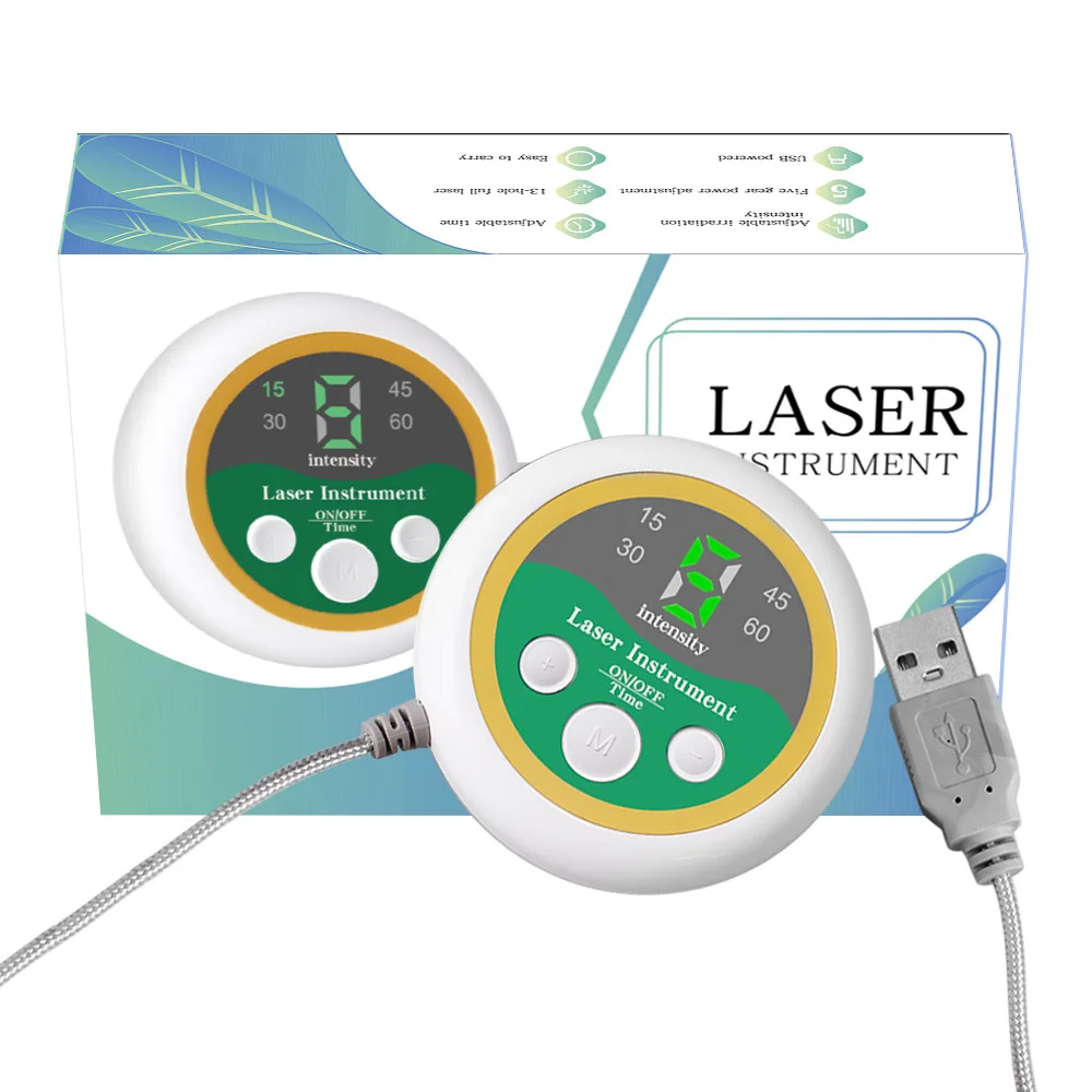 USB 650nm 13-Holes Laser Physiotherapy Treat High Blood Pressure Diabetes Cerebral Thrombosis Dizzy LLLT Body Laser Therapy