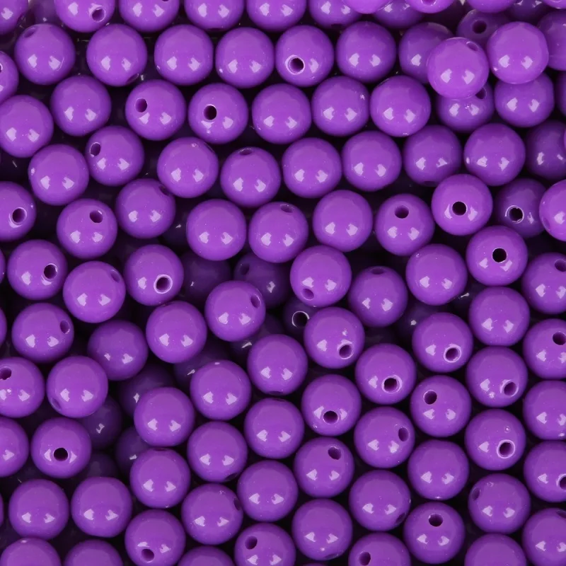 Vibrant Acrylic Round Perforated Loose Spacer Beads for DIY Crafting and Fashion Accessories