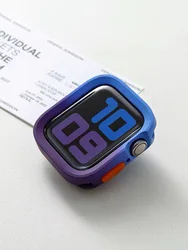 Premium Anti - Drop Matte Silicone Bumper Case for 40mm Series 6 5 4 SE (BluePurple)