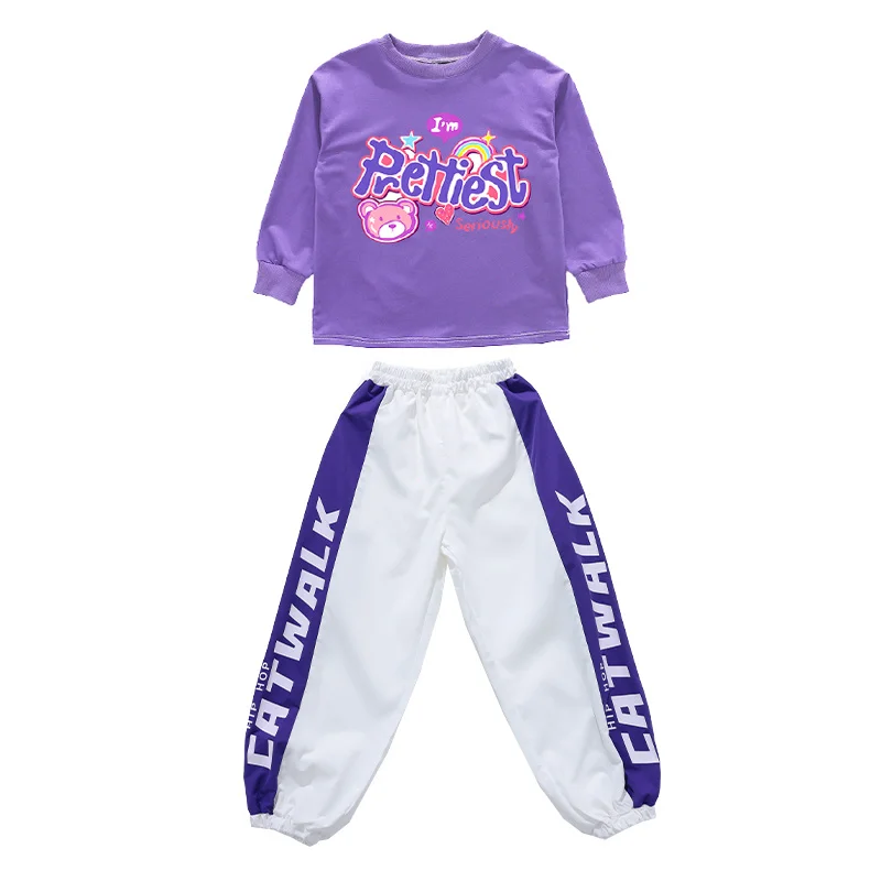 Japan Korean Style Kids Street Wear Hip Hop Dance Costume Suit Boy Girl Streetwear Style y2k Set Teen Child Hiphop Clothing Set