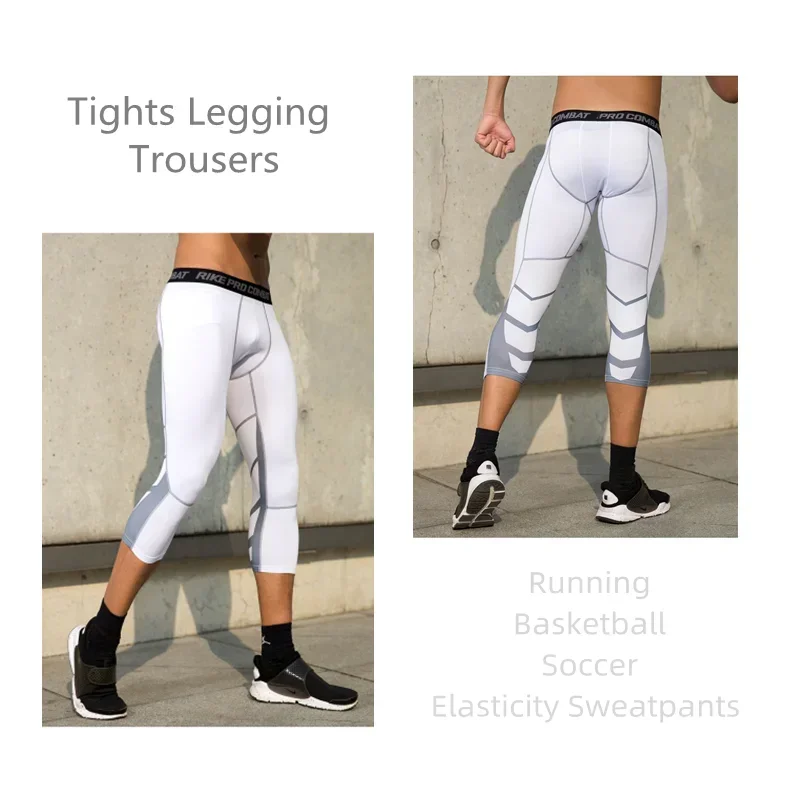 Men's Compression Pants Cycling Running Basketball Soccer Elasticity Sweatpants Fitness Tights Legging Trousers Rash Guard sports leggings compression pants