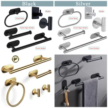  Adhesive Paper Towel Holder For Kitchen Napkin Rack Toilet Paper Holder Tissue Dispenser Cabinet Storage Bathroom Accessories 