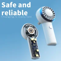 Nouveau Ventilateur Portable Ultra-léger 2026 de 60g, Mini Ventilateur de Poche Rechargeable pour Voyage et Shopping 4